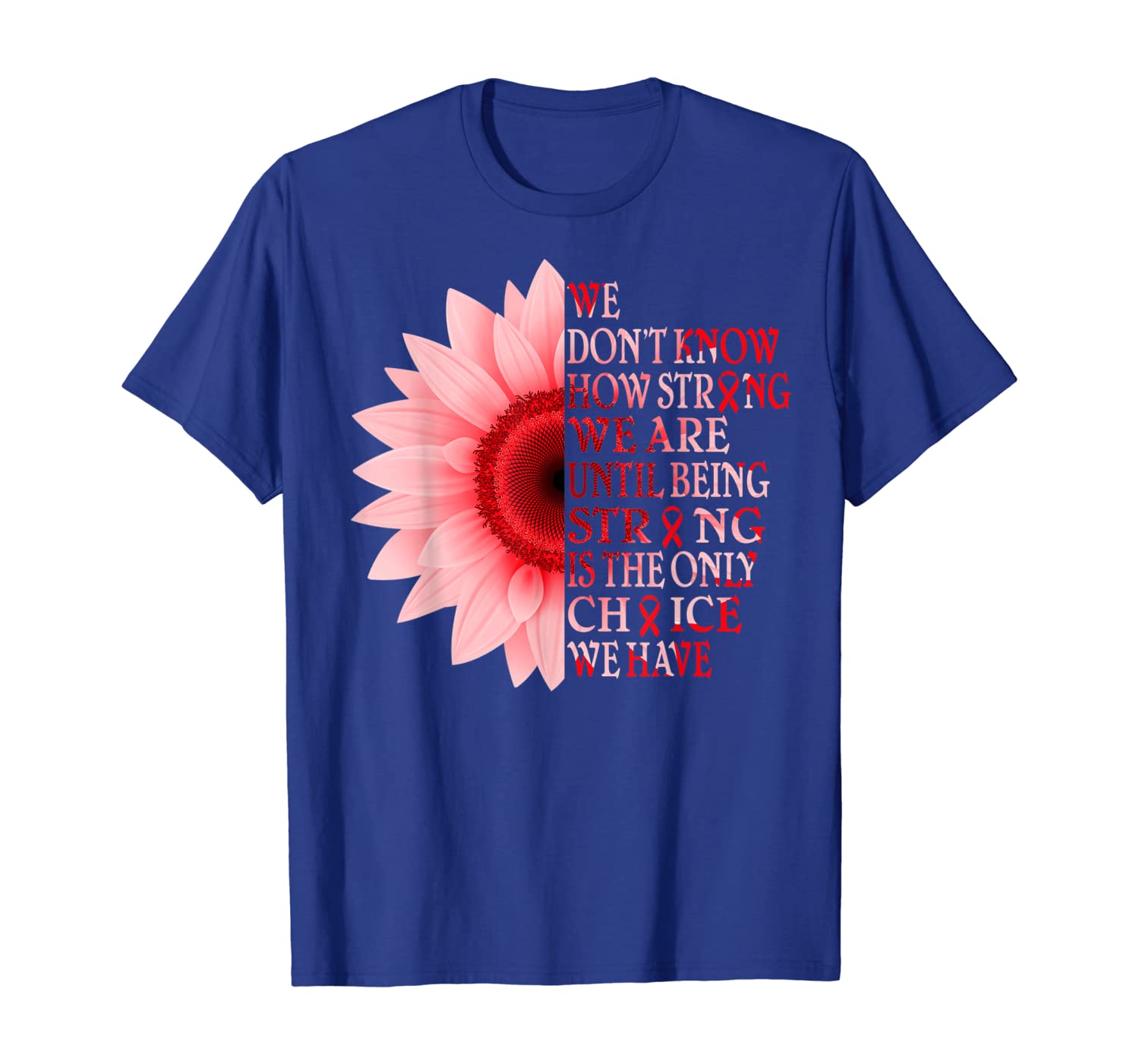 red aplastic anemia mds sunflower t shirts gift, White;black