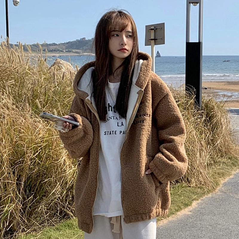 Women's Fur & Faux Winter Coffee Thick Coat Women Long Sleeve Elegant Warm Fake Jacket Apricot Mujer Outwear Korean Fashion 2021, Black
Women's Fur & Faux Winter Coffee Thick Coat Women Long Sleeve Elegant Warm Fake Jacket Apricot Mujer Outwear Korean Fashion 2021, Black