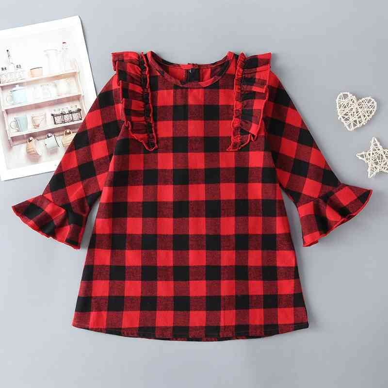 Ins children's Autumn New England long sleeve Red Black Plaid girls dress, Red;yellow
Ins children's Autumn New England long sleeve Red Black Plaid girls dress, Red;yellow