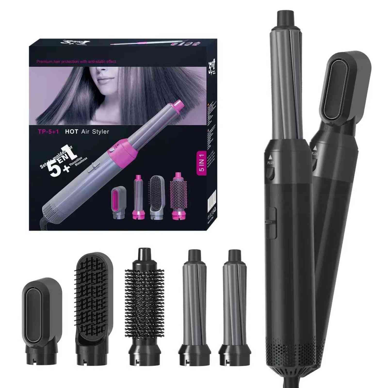 Hair Bryer Brush 5 in 1 Electric Blow Dryer Comb Hot Air Brush Multi Function Hair Curling Iron Barber Curly Iron Styling Tool H1122
Hair Bryer Brush 5 in 1 Electric Blow Dryer Comb Hot Air Brush Multi Function Hair Curling Iron Barber Curly Iron Styling Tool H1122