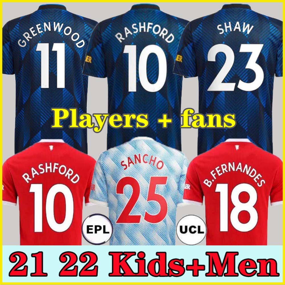 FANS Player version 21 22 SANCHO soccer jerseys BRUNO FERNANDES UTD RASHFORD football shirt 2021 2022 man + kids kit shirts United GREENWOOD MAGUIRE Manchester Shaw, 21 22 3rd kids size:
FANS Player version 21 22 SANCHO soccer jerseys BRUNO FERNANDES UTD RASHFORD football shirt 2021 2022 man + kids kit shirts United GREENWOOD MAGUIRE Manchester Shaw, 21 22 3rd kids size: