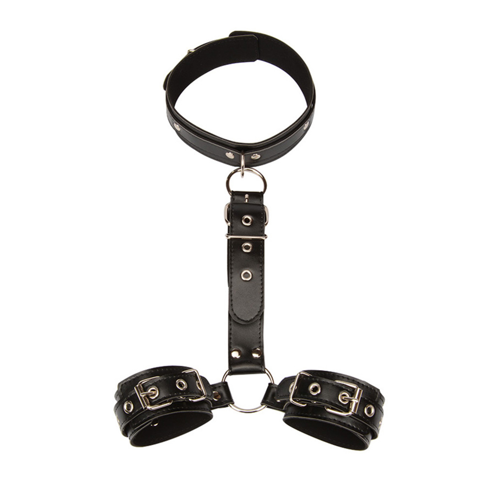 Massage Backhand tied Bdsm Bondage Restraint with Collar and Handcuffs Slave Fetish Bondage Gear Erotic Sex Toys For Couples Adult