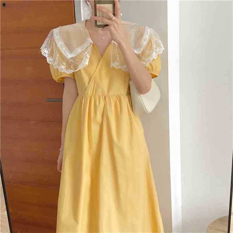 Vintage Loose V-Neck Lace Office Lady Streetwear Gentle Casual Retro Summer Sweet Long Dresses Vestidos 210525, Pink
Vintage Loose V-Neck Lace Office Lady Streetwear Gentle Casual Retro Summer Sweet Long Dresses Vestidos 210525, Pink