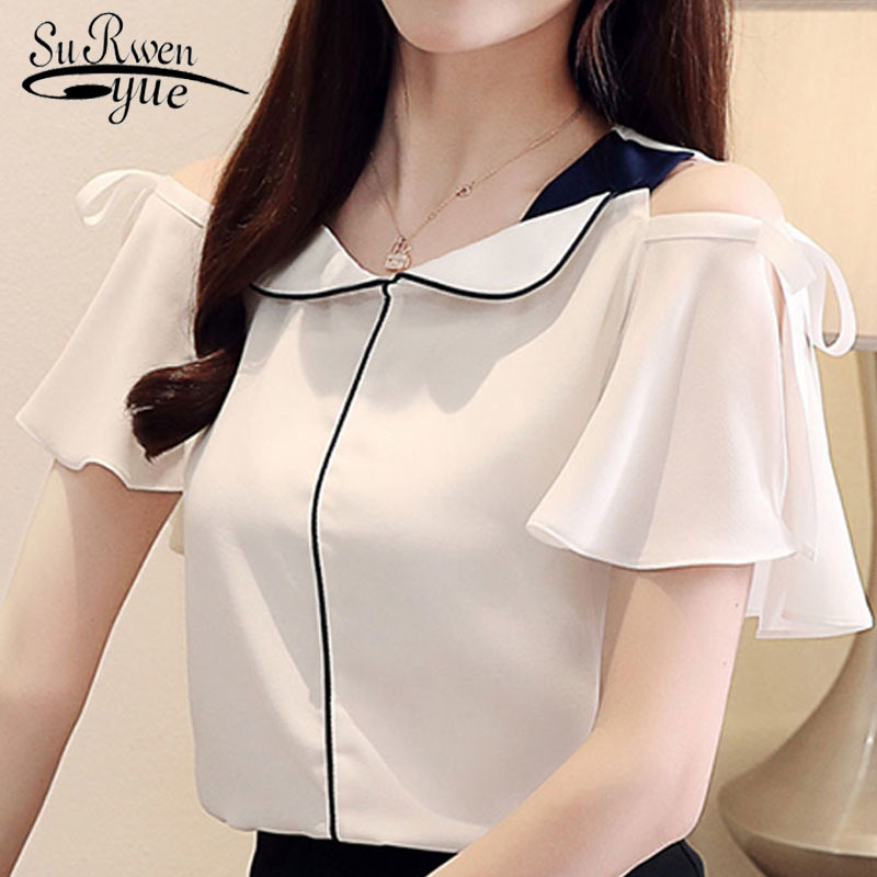 off shoulder sweet chiffon blouse Solid V-Neck Flare Sleeve Womens tops and s white blue shirts 3630 50 210521
off shoulder sweet chiffon blouse Solid V-Neck Flare Sleeve Womens tops and s white blue shirts 3630 50 210521