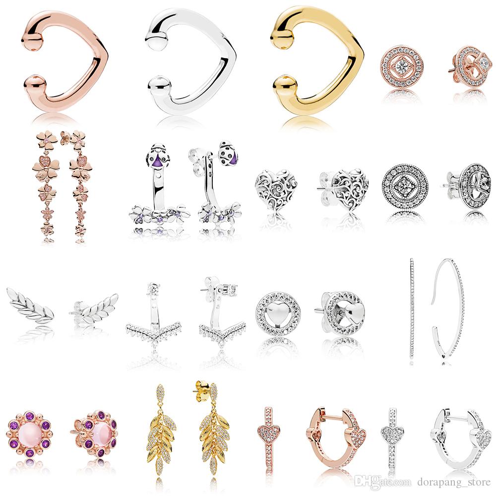 NEW 100% 925 Sterling Silver pandora Earrings Rose Gold Ear Studs charm Beads Fit Original DIY Dangler Wholesale factory, Golden;silver
NEW 100% 925 Sterling Silver pandora Earrings Rose Gold Ear Studs charm Beads Fit Original DIY Dangler Wholesale factory, Golden;silver