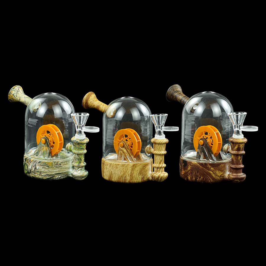YHSWE 4.8'' Waterwheel water pipe Glass hookah bong Smoking Pipes silicone bongs Dab Rig with Packaging box
YHSWE 4.8'' Waterwheel water pipe Glass hookah bong Smoking Pipes silicone bongs Dab Rig with Packaging box