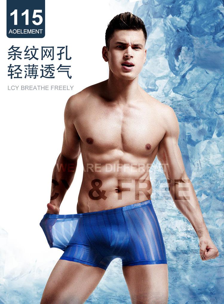 Underpants AOELEMENT Thin Section Sexy Transparent Boxer Shorts Ice Silk Breathable Men's Mid-waist Seamless Underwear, Black;white
Underpants AOELEMENT Thin Section Sexy Transparent Boxer Shorts Ice Silk Breathable Men's Mid-waist Seamless Underwear, Black;white