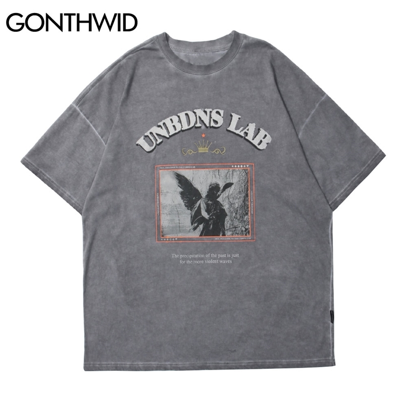 Tees Shirt Men Hip Hop Streetwear Harajuku Angle Statue Print Distressed Short Sleeve T-Shirt Gothic Casual Cotton Tops 210602, Black
Tees Shirt Men Hip Hop Streetwear Harajuku Angle Statue Print Distressed Short Sleeve T-Shirt Gothic Casual Cotton Tops 210602, Black