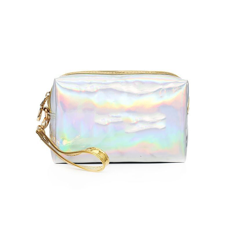 Women Fashion Cosmetic Bag laser Makeup Bag Portable Traveling Zipper Make Up Handbag Organizer Storage Case Pouches Toiletry Wash Beauty Box