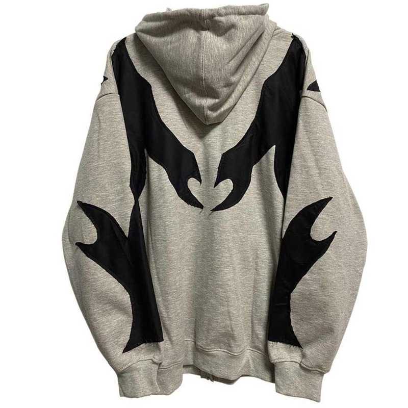 Gothic Plus Size Hoodie Clothes Fashion Vintage Ins Irregular Printing Long Sleeve for Teens Sweatshirt 210910