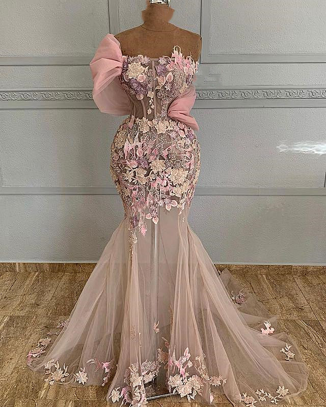 Plus Size Arabic Aso Ebi Luxurious Mermaid Stylish Prom Dresses Lace Beaded Evening Formal Party Second Reception Birthday Engagement Gowns Dress ZJ33