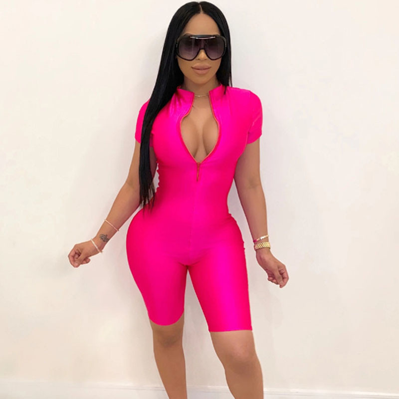 Casual Sporty Active Wear Playsuit Biker Shorts Women Short Sleeve Skinny Rompers Womens Jumpsuit Zip Up Elastic Party Bodysuit, Green
Casual Sporty Active Wear Playsuit Biker Shorts Women Short Sleeve Skinny Rompers Womens Jumpsuit Zip Up Elastic Party Bodysuit, Green