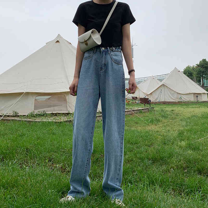 women's jeans sturdy jeans, broad legs, vintage, classy, casual, korean style, for girls, daily fashion xud9, Blue
women's jeans sturdy jeans, broad legs, vintage, classy, casual, korean style, for girls, daily fashion xud9, Blue
