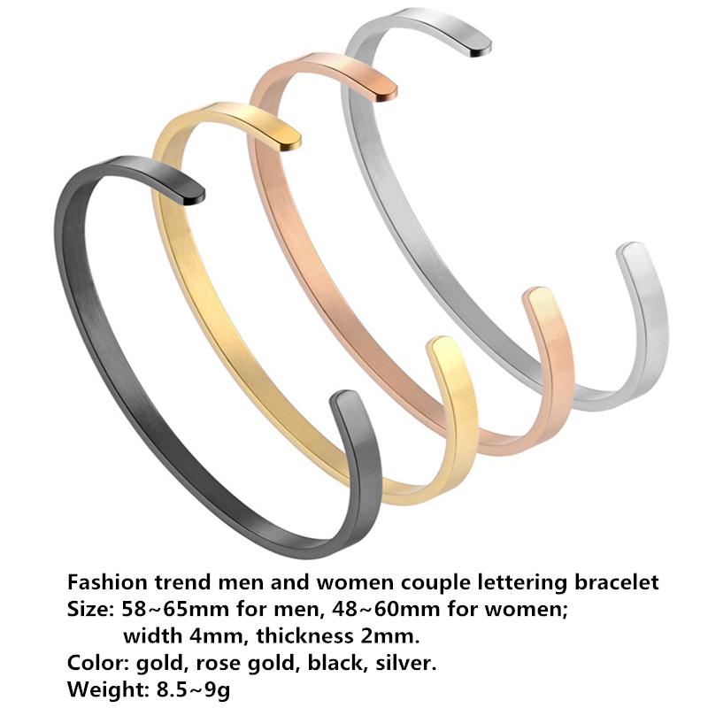 Bangle Men's Women's Style Wrist Jewelry Fashion Trend Couple 4mm Titanium Steel Stainless Bracelets Gift For Boy Girl
Bangle Men's Women's Style Wrist Jewelry Fashion Trend Couple 4mm Titanium Steel Stainless Bracelets Gift For Boy Girl