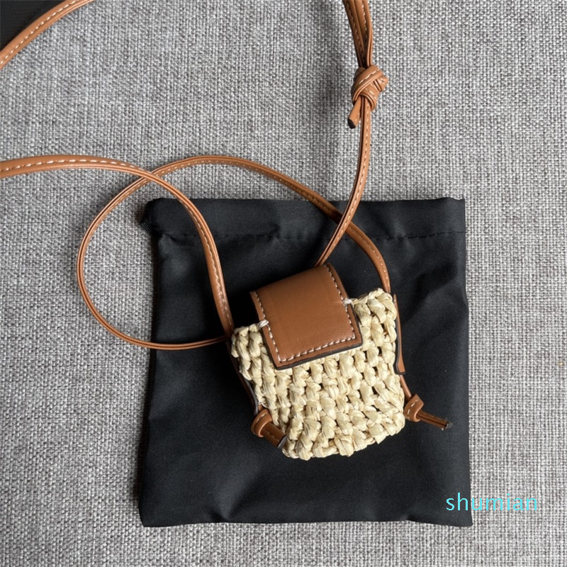 2021 newest straw plaited mini bag for penny lip headphones shoulder bags crossbody luxury brand, Brown
2021 newest straw plaited mini bag for penny lip headphones shoulder bags crossbody luxury brand, Brown