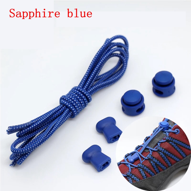 Elastic Self-Locking Shoelaces Elastic No-tie Shoestrings for Running Jogging Triathlon Sports Fitness Training