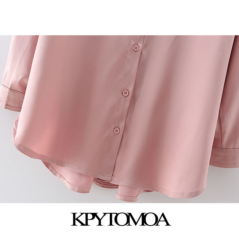 Women Fashion Soft Touch Loose Blouses Long Sleeve Button-up Female Shirts Blusas Chic Tops 210420