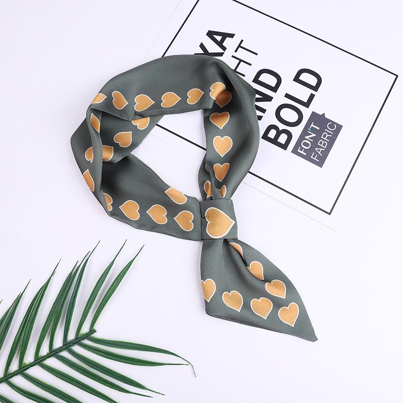 Scarves Fashion Love Print Decorative Ribbon Heart Small Women Silk Scarf Multifunction Summer Long Green
Scarves Fashion Love Print Decorative Ribbon Heart Small Women Silk Scarf Multifunction Summer Long Green