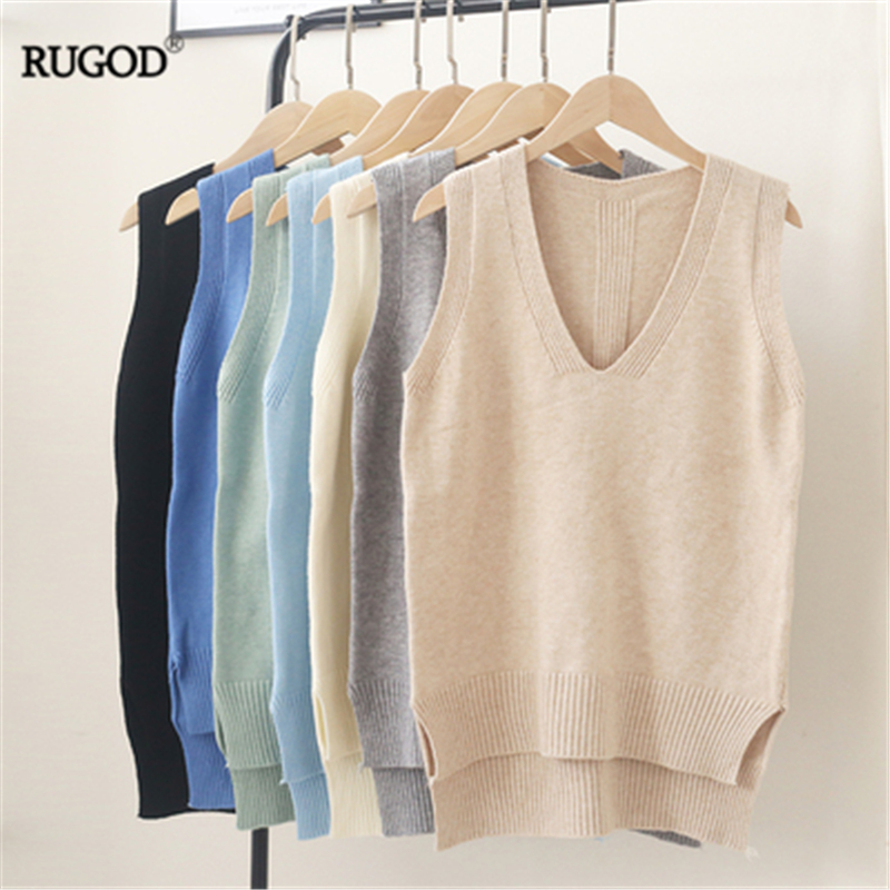 RUGOD Multi Colors Knitted Vest Women Casual V-neck Sleeveless Sweater Spring Autumn Knitwear High Quality Waistcoats 2021 New, Beige
RUGOD Multi Colors Knitted Vest Women Casual V-neck Sleeveless Sweater Spring Autumn Knitwear High Quality Waistcoats 2021 New, Beige