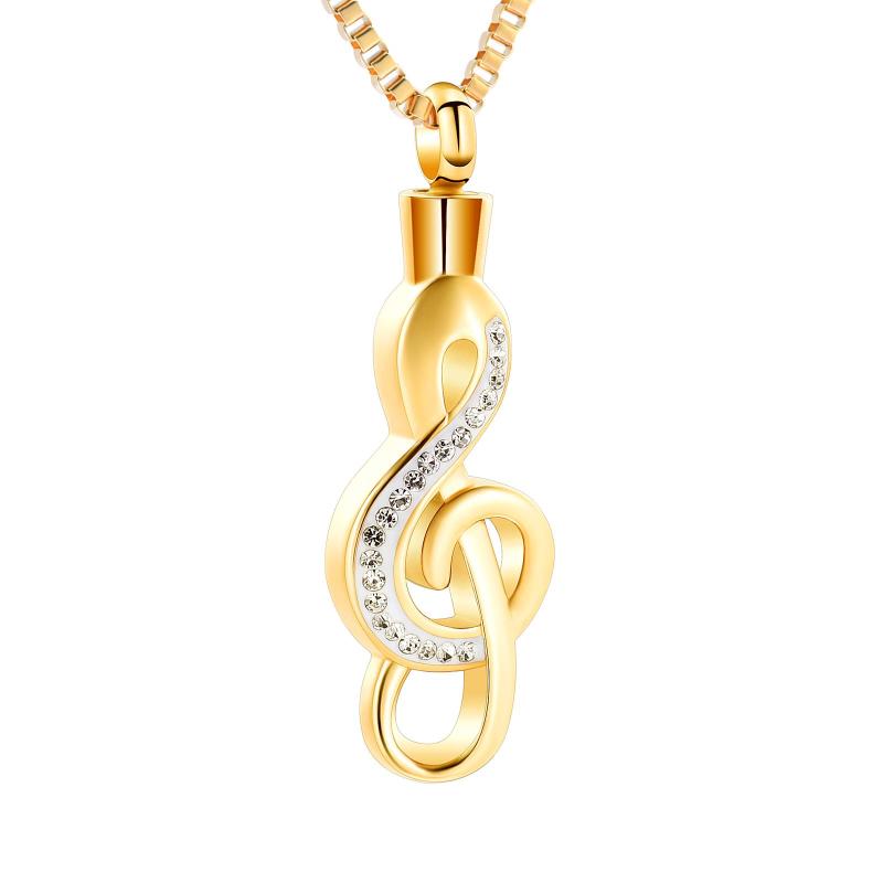 Chains Cremation Jewelry Crystal Music Note Urn Necklace Stainless Steel Memorial Ashes Holder Keepsake Pendant Locket, Silver
Chains Cremation Jewelry Crystal Music Note Urn Necklace Stainless Steel Memorial Ashes Holder Keepsake Pendant Locket, Silver