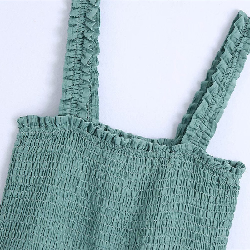 PUWD Sweet Women Square Collar Dress Summer Fashion Ladies High Street Vintage Female Textured Jacquard Mini 210522