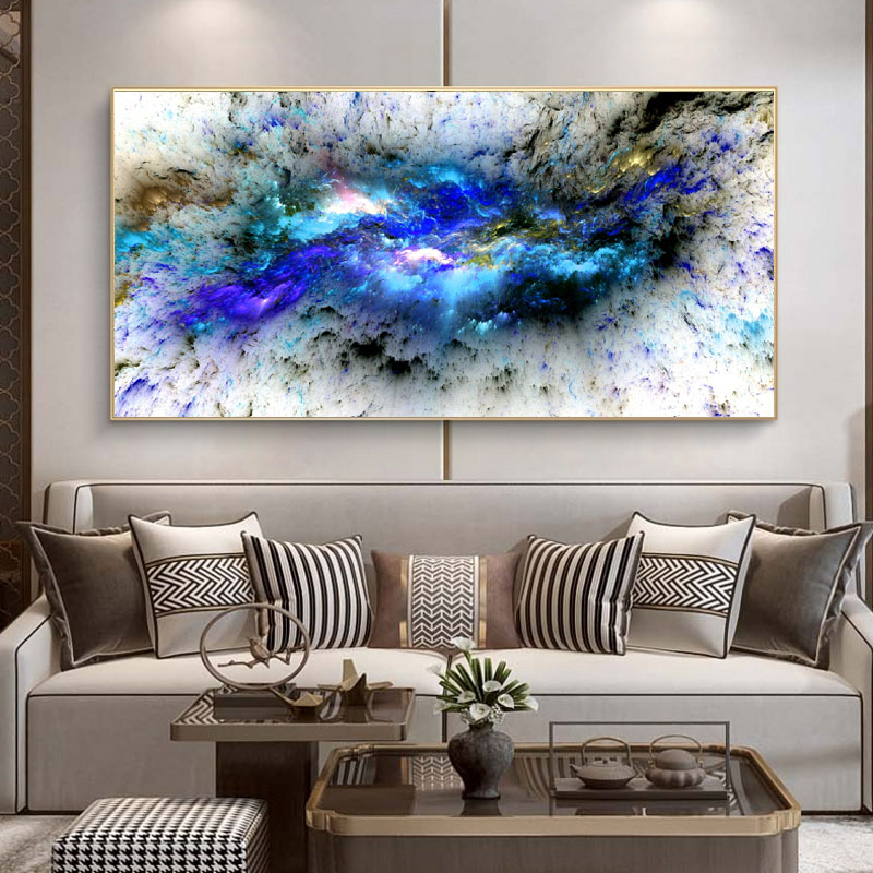Large Size Abstract Picture Canvas Painting Wall Art Colorful Cloud Poster HD Printing For Living Room Study Decoration Cuadros