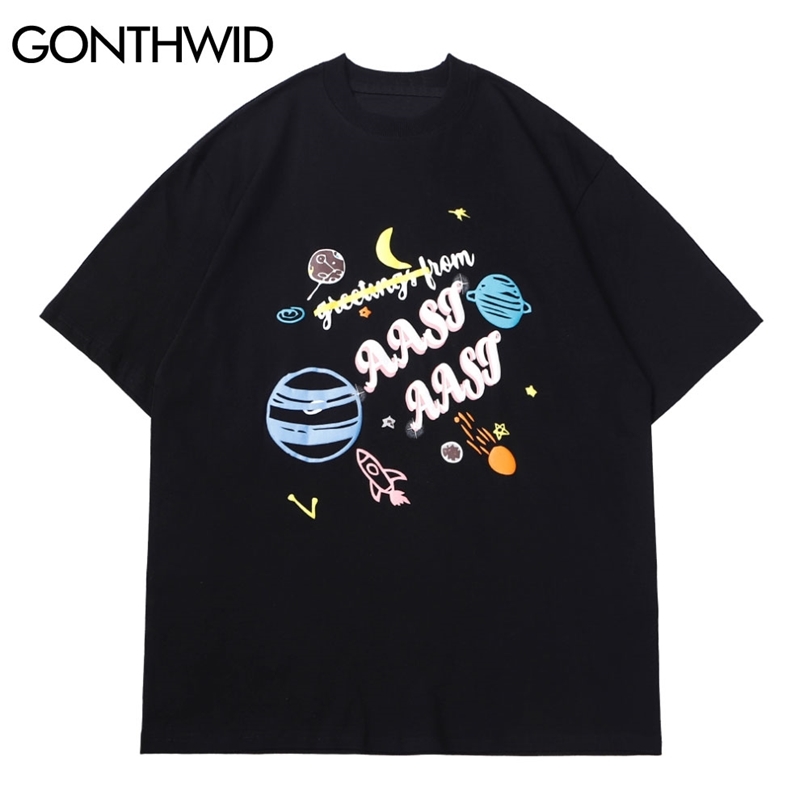 Harajuku Tshirts Streetwear Hip Hop Graffiti Planet Rocket Universe Tees Shirts Casual Cotton Short SleeveLoose Tops 210602, Black
Harajuku Tshirts Streetwear Hip Hop Graffiti Planet Rocket Universe Tees Shirts Casual Cotton Short SleeveLoose Tops 210602, Black