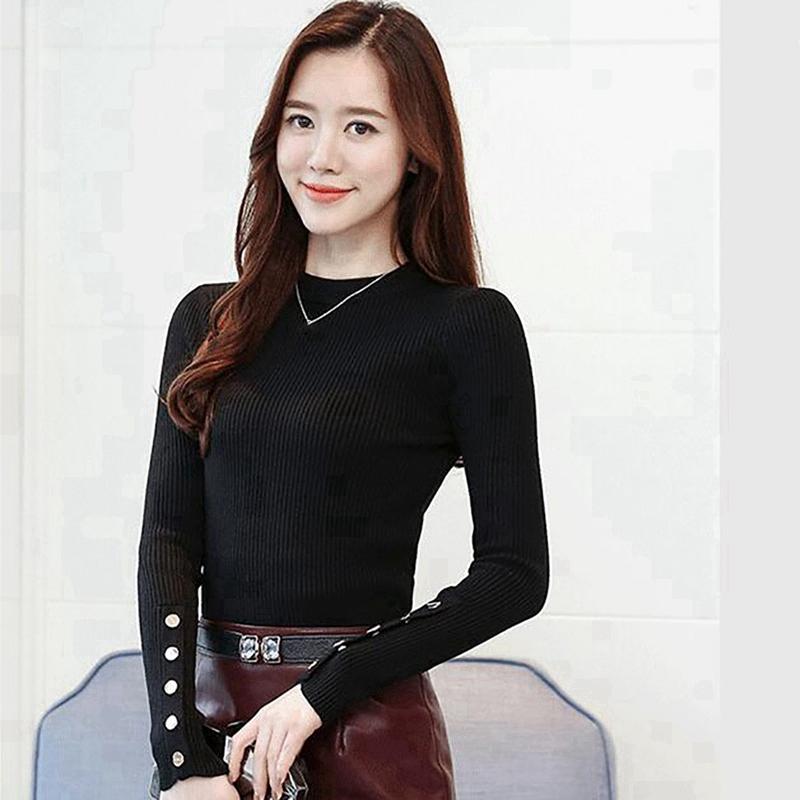 Women's Sweaters Autumn Winter Solid Button Sweater Fashion Casual Round Neck Long-sleeved Tops Knit Bottoming Pullover, White
Women's Sweaters Autumn Winter Solid Button Sweater Fashion Casual Round Neck Long-sleeved Tops Knit Bottoming Pullover, White