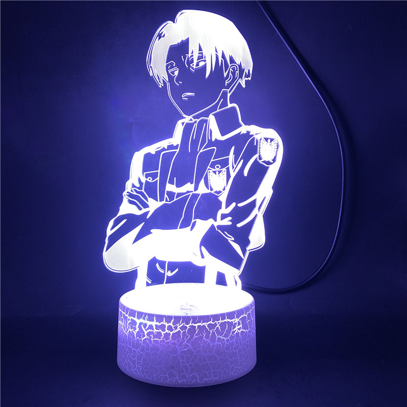 LED 3D Illusion Night Light Lamp Levi Ackerman Figure Nightlight Kids Child Room Decor Attack on Titan Gift For Anime Fans
LED 3D Illusion Night Light Lamp Levi Ackerman Figure Nightlight Kids Child Room Decor Attack on Titan Gift For Anime Fans