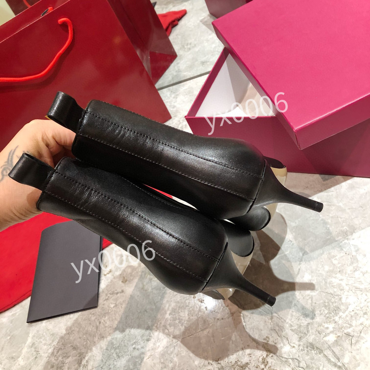 2021 Boot Genuine women's boots 35-41 with shark buckle high quality pointed wedge shoes black heel design knee style hltn05, 03
2021 Boot Genuine women's boots 35-41 with shark buckle high quality pointed wedge shoes black heel design knee style hltn05, 03