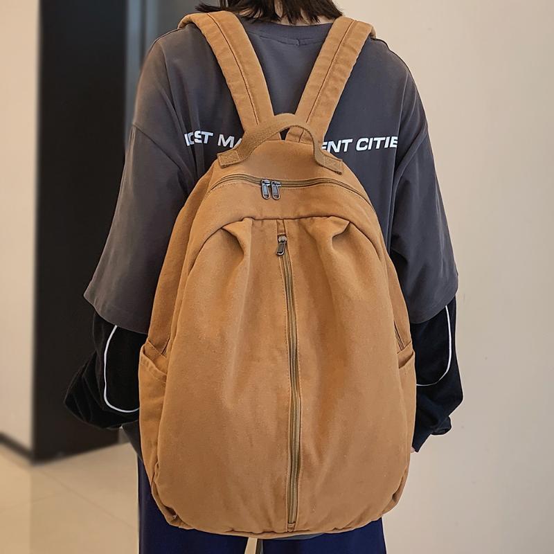 Backpack Fashion Boy Girl Canvas Travel Cool Female College Bag Women Men Solid School Lady Laptop Cute Student, Brown
Backpack Fashion Boy Girl Canvas Travel Cool Female College Bag Women Men Solid School Lady Laptop Cute Student, Brown