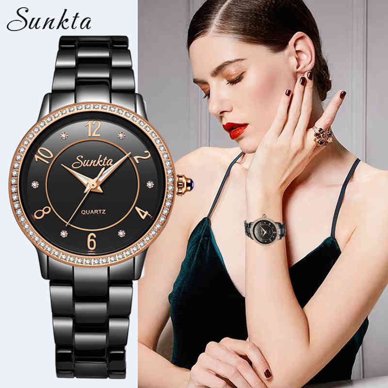 SUNKTA Women Watches With Bracelet Watch Ladies Fashion Creative Luxury Women Wrist Watches Casual Dress Clocks Relogio Feminino 210517, Rose gold black
SUNKTA Women Watches With Bracelet Watch Ladies Fashion Creative Luxury Women Wrist Watches Casual Dress Clocks Relogio Feminino 210517, Rose gold black