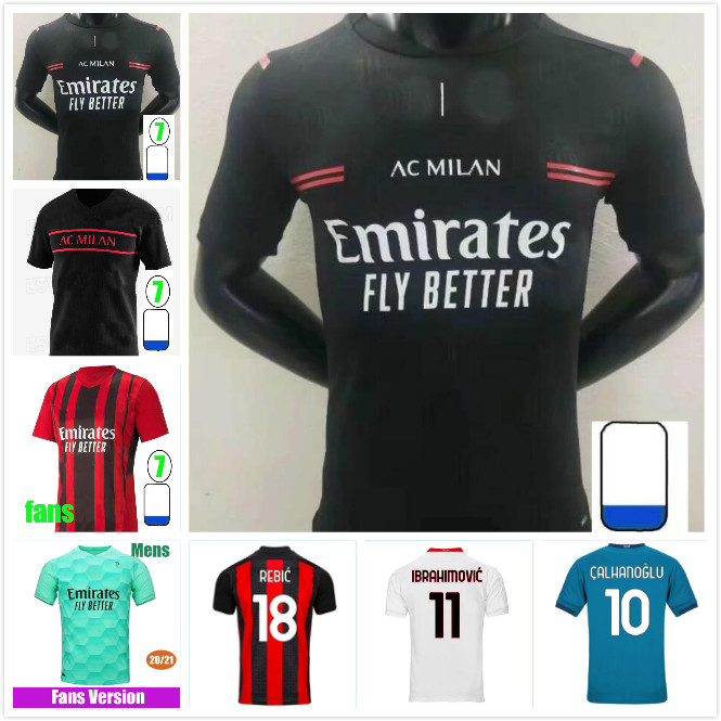 AC milan Player Version 20 21 22 soccer jersey fans IBRAHIMOVIC PAQUETA ROMAGNOLI CALHANOGLU 2021 2022 MANDZUKIC football shirt maillot men, Black;yellow
AC milan Player Version 20 21 22 soccer jersey fans IBRAHIMOVIC PAQUETA ROMAGNOLI CALHANOGLU 2021 2022 MANDZUKIC football shirt maillot men, Black;yellow