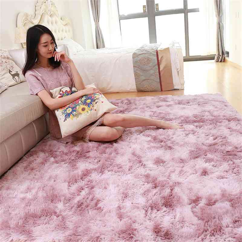 New gradual change tie dye long wool Nordic simple carpet sofa living room bedside door mat, Brown
New gradual change tie dye long wool Nordic simple carpet sofa living room bedside door mat, Brown