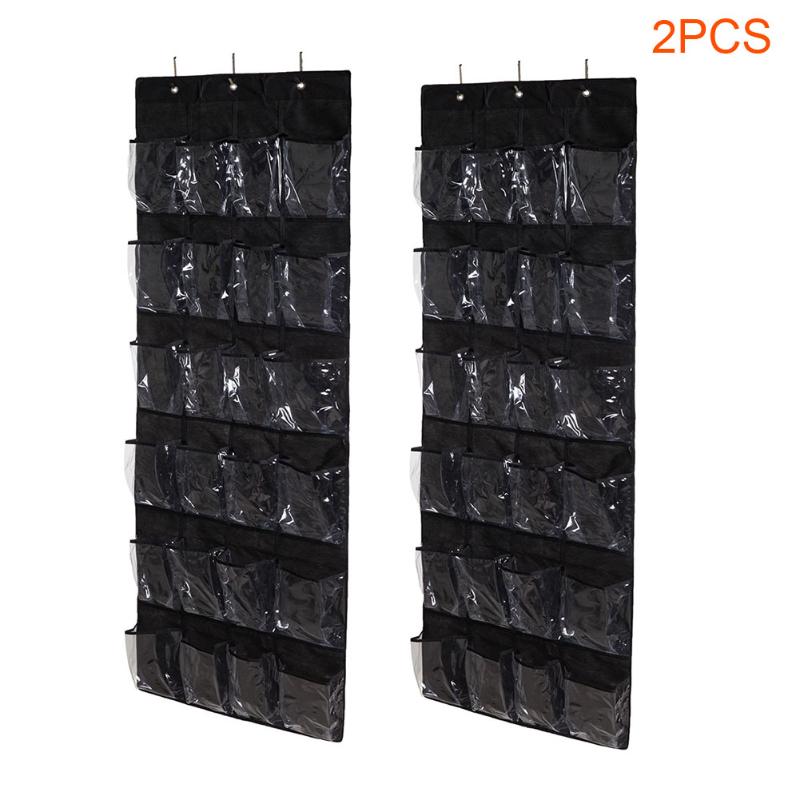 Clothing & Wardrobe Storage 2pcs Multifunction Over The Door Shoe Rack Organizer Waterproof 24 Pockets Bag With Hooks Wall Hanging Large Cap
Clothing & Wardrobe Storage 2pcs Multifunction Over The Door Shoe Rack Organizer Waterproof 24 Pockets Bag With Hooks Wall Hanging Large Cap