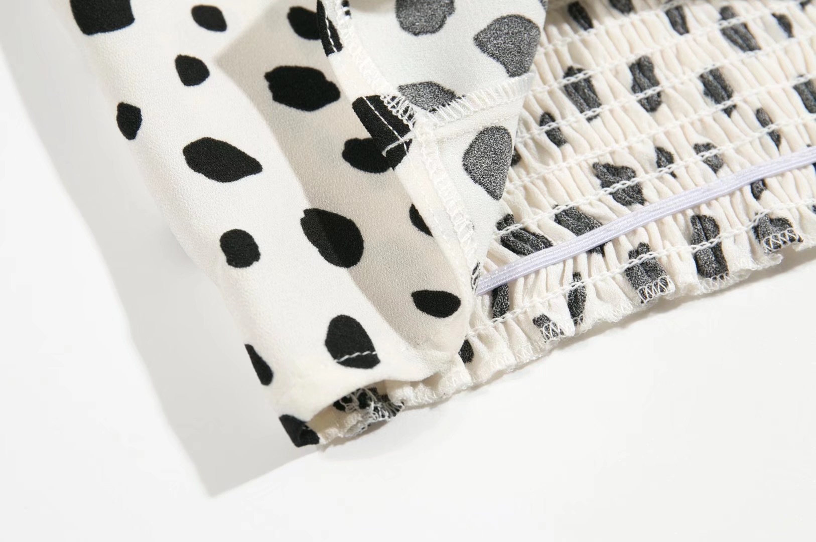 Vintage France Retro Long Puff Sleeve Leopard Print Shirt Women Slim Waist Short Blouse Cropped Girl's Tops 210429