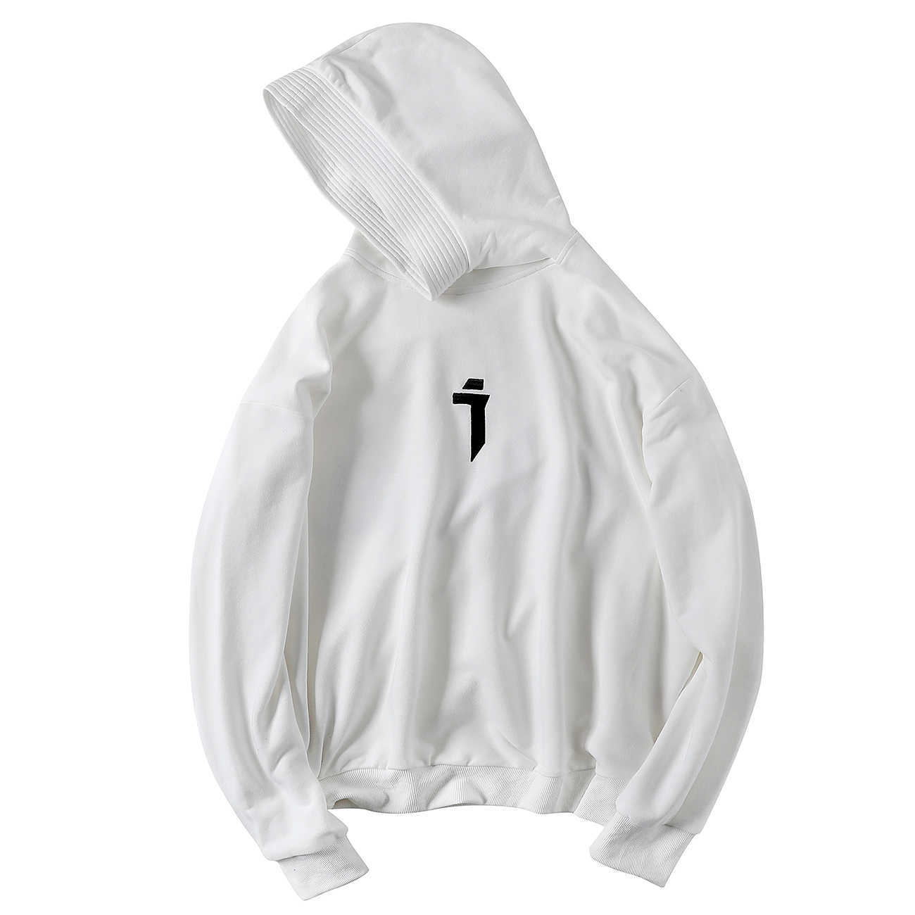 11 BYBB'S DARK Embroidery Harajuku Hoodie Men Spring Cotton Pullover Hip Hop Streetwear Fish Mouth Sweatshirt Punk 210813