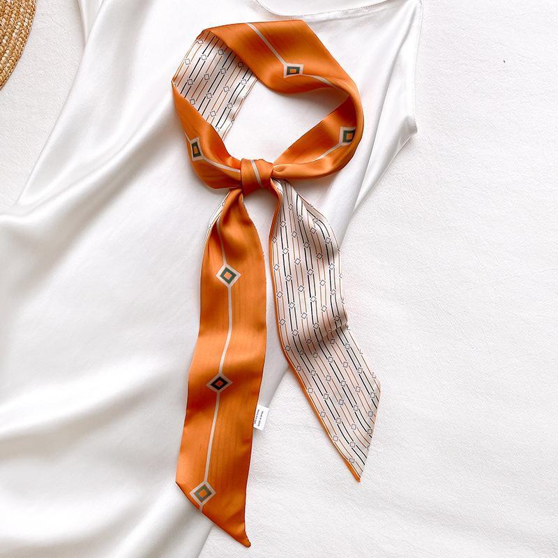 Korean Thin Narrow Strip Scarf Women's Small Silk Stripe Hairband Bandage Bag Ribbon Spring And Autumn Scarves, Blue;gray
Korean Thin Narrow Strip Scarf Women's Small Silk Stripe Hairband Bandage Bag Ribbon Spring And Autumn Scarves, Blue;gray