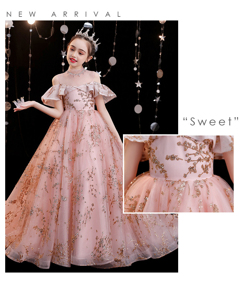 Lovely wer Girls Dresses For Weddings Princess Jewel Long Sleeves Lace Appliques Big Bow Sweep Train Little Kids Holy Pageant Dress 2021