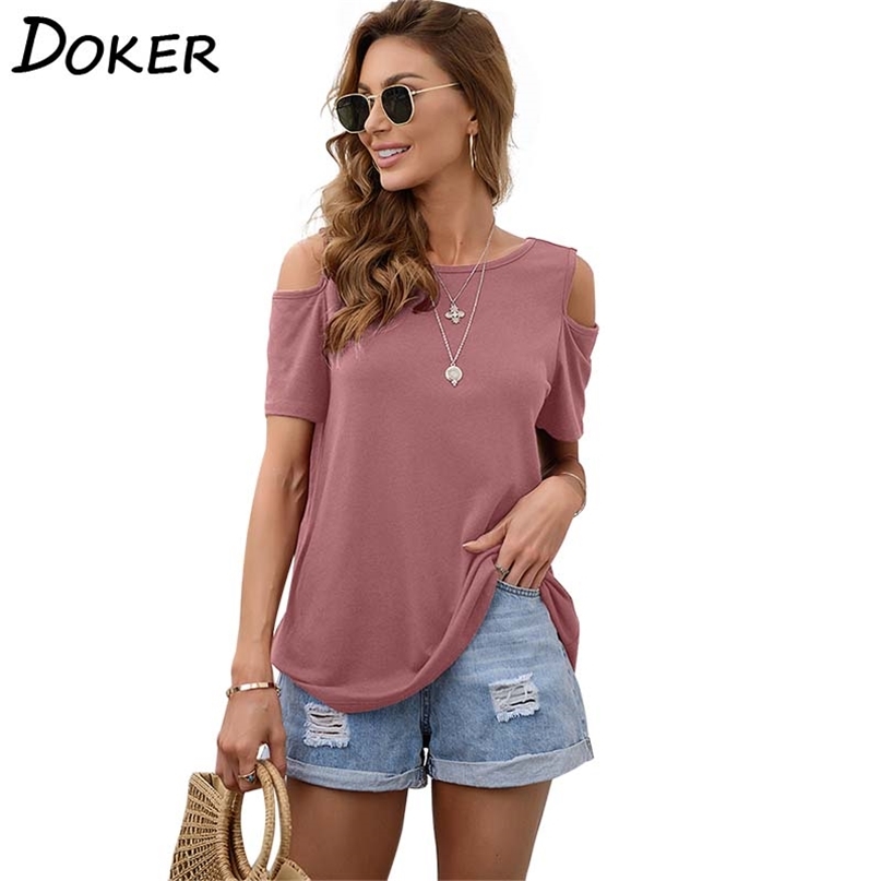 Summer Solid Color Short Sleeve Off Shoulder O Neck T Shirt Women Hollow Back Sexy Temperament Casual Female Tops 210603, Green
Summer Solid Color Short Sleeve Off Shoulder O Neck T Shirt Women Hollow Back Sexy Temperament Casual Female Tops 210603, Green