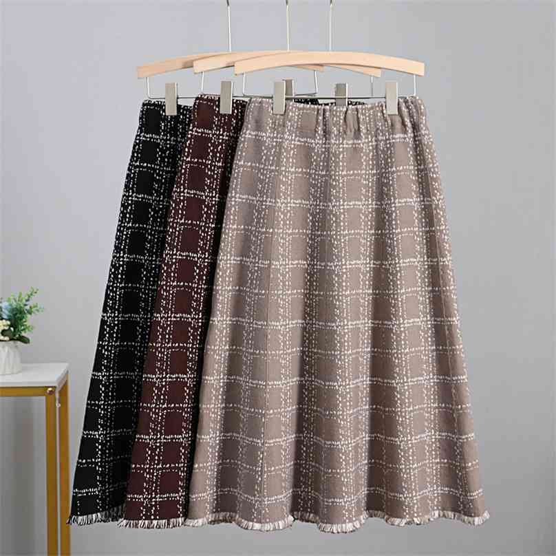 GIGOGOU Luxury Jacquard Knitted Women Midi Skirt Autumn Winter Thick Warm A Line High Waist Plaid Patern Sweater s 210629, Khaki b2161
GIGOGOU Luxury Jacquard Knitted Women Midi Skirt Autumn Winter Thick Warm A Line High Waist Plaid Patern Sweater s 210629, Khaki b2161