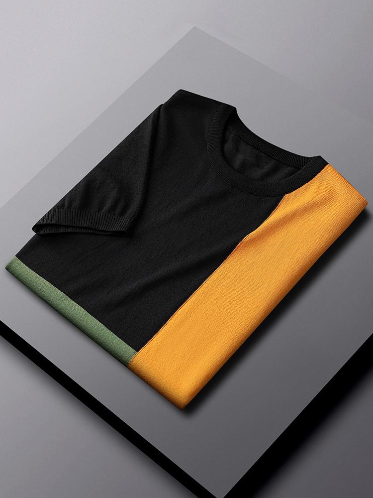 Men's T-Shirts Summer 2022 Male Casual Slim Fit Knitted T Shirts Men Fashion Short Sleeve O-Neck Contrast Color Plus Size Pullover Tee Shirt, Black
Men's T-Shirts Summer 2022 Male Casual Slim Fit Knitted T Shirts Men Fashion Short Sleeve O-Neck Contrast Color Plus Size Pullover Tee Shirt, Black