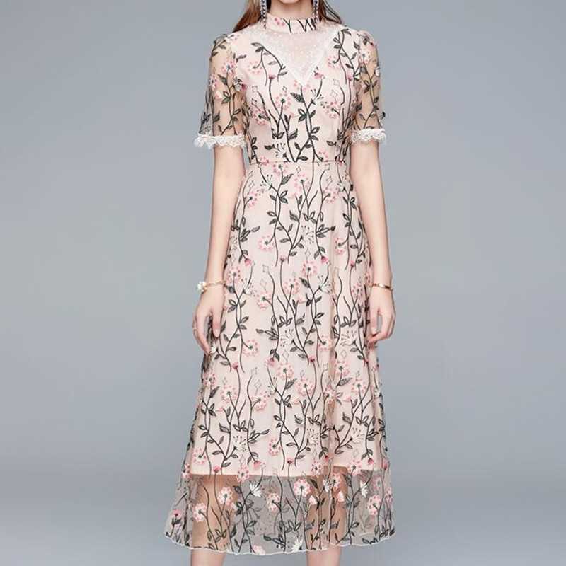 ZAWFL Women Vintage Stand Collar Embroidery Lace Mesh Dress Female Lady Office Work Party es 210525, Picture color
ZAWFL Women Vintage Stand Collar Embroidery Lace Mesh Dress Female Lady Office Work Party es 210525, Picture color