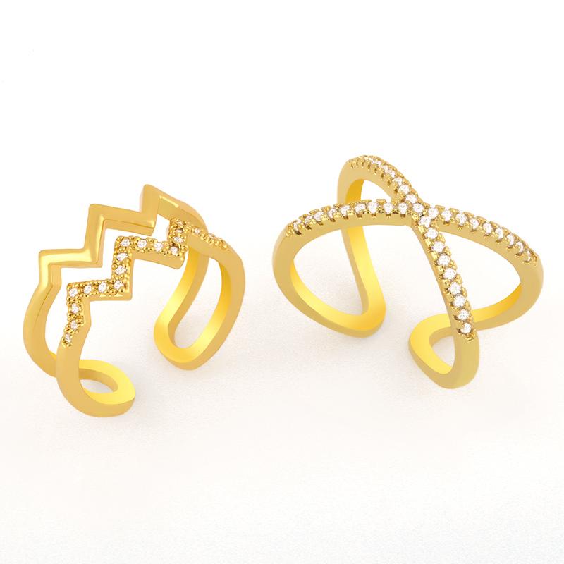 Cluster Rings FLOLA Gold Filled Crystal Baguette For Women CZ Cubic Zirconia Cross Cuff Open Ring Stackable Statement Jewelry Rigj73
Cluster Rings FLOLA Gold Filled Crystal Baguette For Women CZ Cubic Zirconia Cross Cuff Open Ring Stackable Statement Jewelry Rigj73
