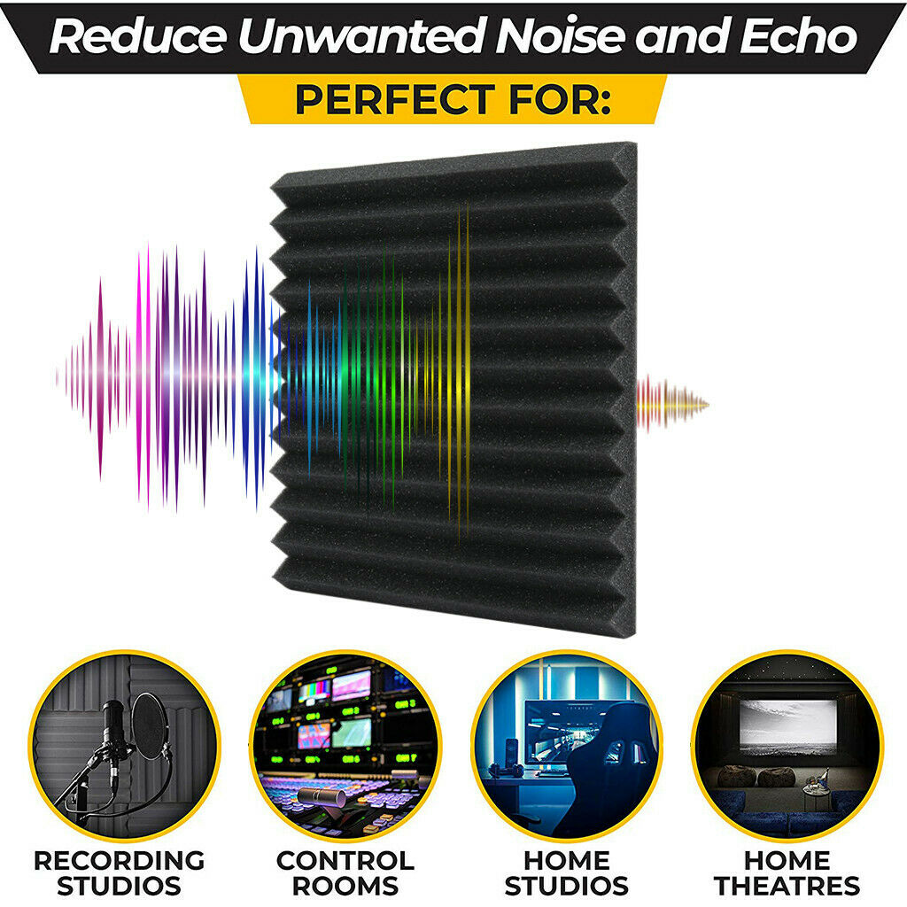 32 PCS Acoustic Foam panel Noise Reduction Insulation Sound Absorbing for Studio3361062