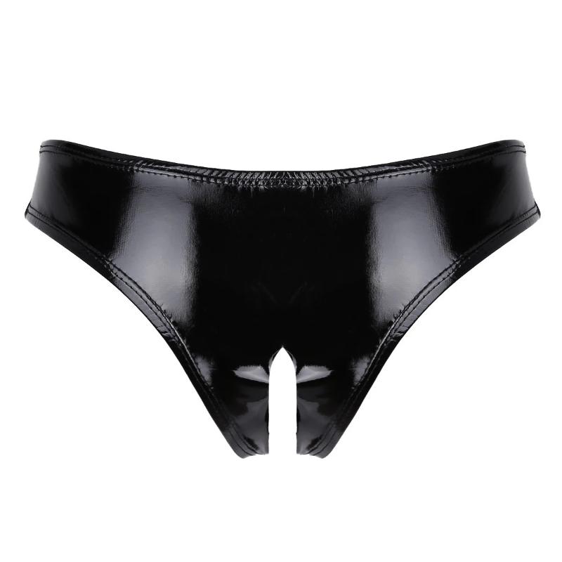 Women' Panties Latex Women Sexy Lingerie Shiny Wet Look Patent Leather Open Crotch Briefs High Cut Mini Underwear Underpants
Women' Panties Latex Women Sexy Lingerie Shiny Wet Look Patent Leather Open Crotch Briefs High Cut Mini Underwear Underpants