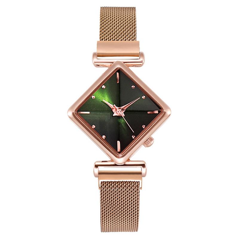 Women Steel Mesh Belt Wristwatch Emerald Square Dial Watches Ladies Time Piece Quartz Dress Bracelet Watch Wristwatches, Black 
Women Steel Mesh Belt Wristwatch Emerald Square Dial Watches Ladies Time Piece Quartz Dress Bracelet Watch Wristwatches, Black