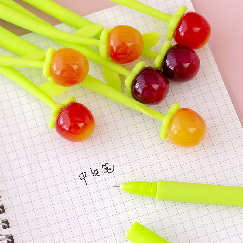 Pen Cherry Korean soft silicone creative gel flower cute super cute student black stationery girl heart cartoon
Pen Cherry Korean soft silicone creative gel flower cute super cute student black stationery girl heart cartoon