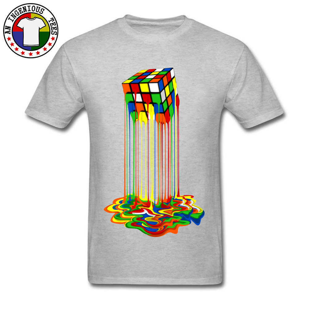 Sheldon Cooper Tshirt Rainbow Abstraction Melted Cube Image Pure Cotton Young T-Shirt Gift Men Tops & Tees Good Quality 210629