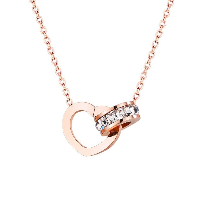 Pendant Necklaces Rose Gold Heart Love Choker Necklace For Women Stainless Steel Initial With Rhinestone Collier Femme Jewelry
Pendant Necklaces Rose Gold Heart Love Choker Necklace For Women Stainless Steel Initial With Rhinestone Collier Femme Jewelry